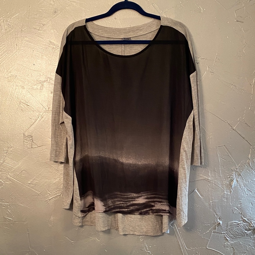 Kut from the Kloth Black and Gray Ombre Shirt